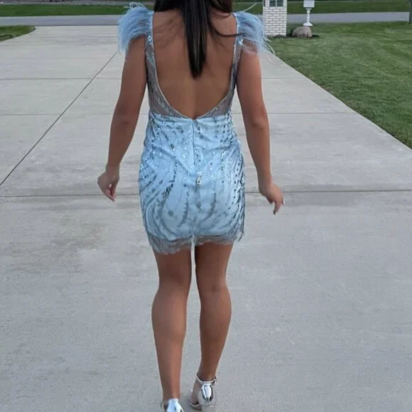sachin and babi light blue dress Alyce Paris Short Dresses and Homecoming Dresses at Signatures Formal Alyce  Paris Homecoming 40134 Signatures Formal/Kentucky Prom&Bridal/Kentucky  Pageant/Best Bridal /Prom Near Me/Best Prom Kentucky/Online Prom Shop main image 0